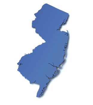 Map of New Jersey - USA
