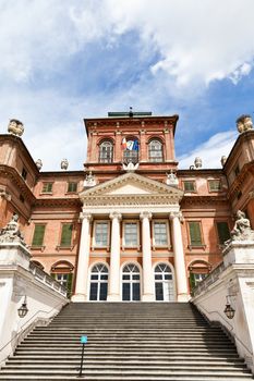 Italy - Piemonte region. Racconigi Royal Castle entrance