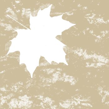 maple leaf silhouette on brown background