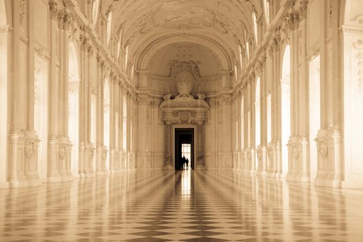 View of Galleria di Diana in Venaria Royal Palace, close to Torino, Piemonte region