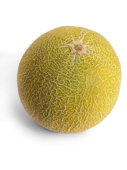 Yellow melon isolated on the white