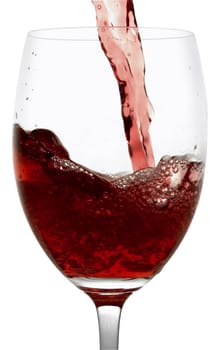 Red wine pour into glass