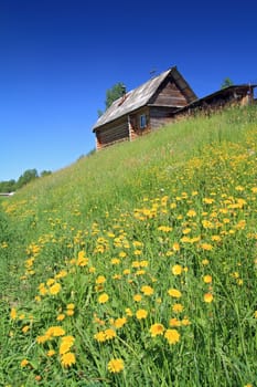 rural house on small hill