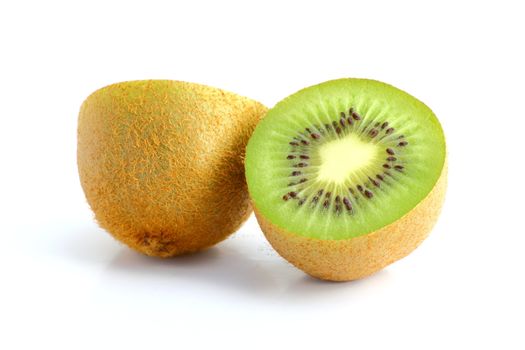 very appetizing kiwi cut in two and ready to eat