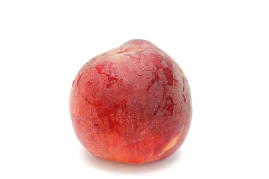 colorful peach over white background