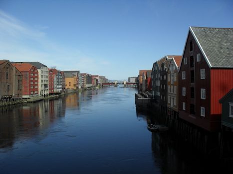 The Nidelv River in Trondheim, Norway