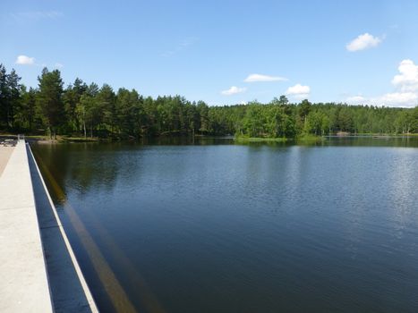 Idyllic water in Lillomarka, Oslo, Norway