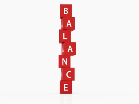 Balance blocks are trying to be balance on white background.