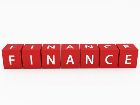 Finance blocks arranged side by side on white background.