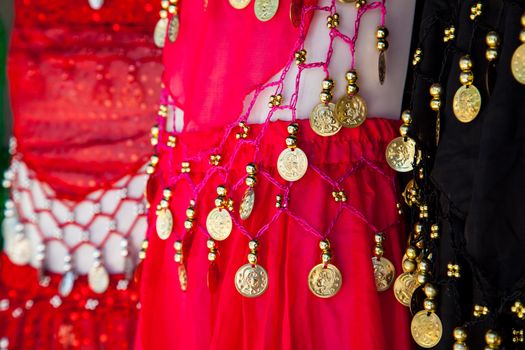 Belly dance costume details , tunisian bazar