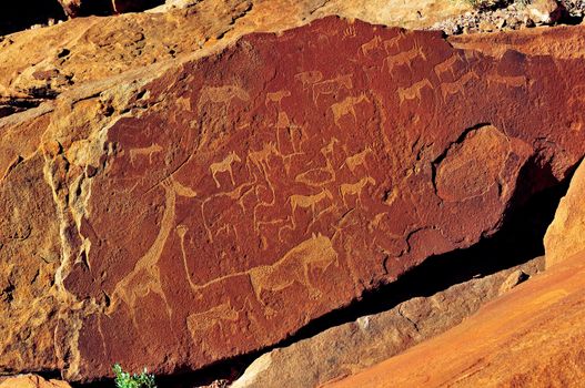 Rock engravings at Twyfelfontein, Namibia, a World Heritage site