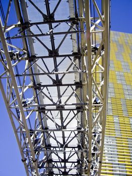 Monorail high above the heart of CityCenter Las Vegas