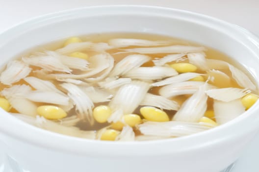 traditional of chinese dessert , delicious bean , coconut and herb in syrup