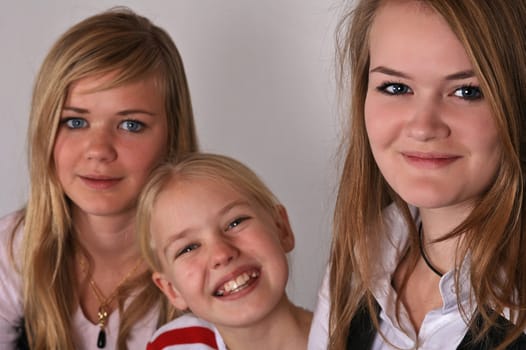 portait of a cute scandinavian girl in studio