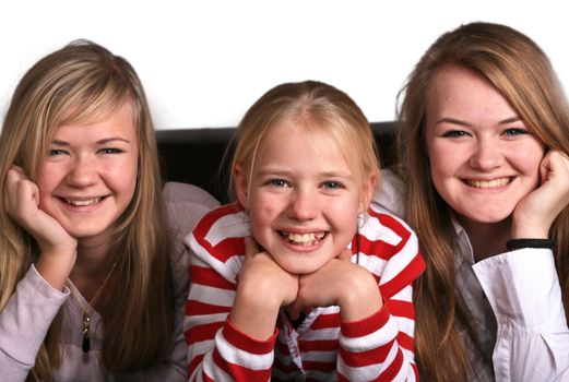 portait of a cute scandinavian girl in studio