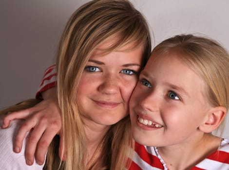 portait of a cute scandinavian girl in studio