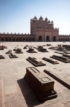 Fatehpur Sikri in Agra district, Uttar Pradesh, India. It was built by the great Mughal emperor, Akbar beginning in 1570. 