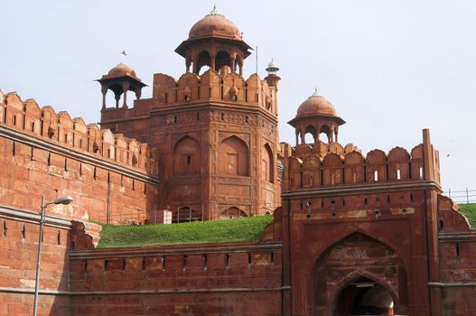 Famous Red Fort - Lal Qil'ah, UNESCO World Heritage Site in Delhi, India