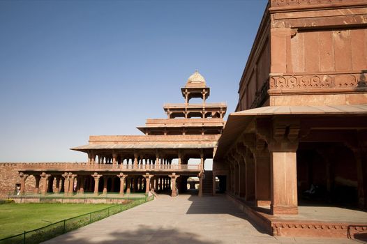 Fatehpur Sikri in Agra district, Uttar Pradesh, India. It was built by the great Mughal emperor, Akbar beginning in 1570. 