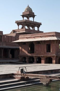 Fatehpur Sikri in Agra district, Uttar Pradesh, India. It was built by the great Mughal emperor, Akbar beginning in 1570. 