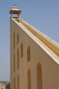 Astronomical observatory Jantar Mantar in Jaipur, Rajasthan, India 