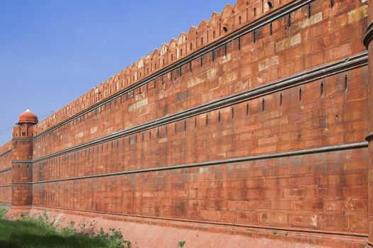 Famous Red Fort - Lal Qil'ah, UNESCO World Heritage Site in Delhi, India