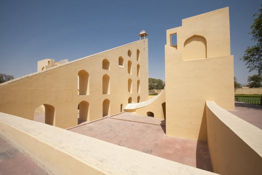 Astronomical observatory Jantar Mantar in Jaipur, Rajasthan, India 