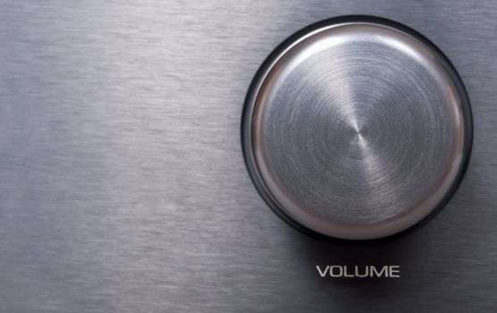 Detail of Metallic Volume Knob - With Copyspace