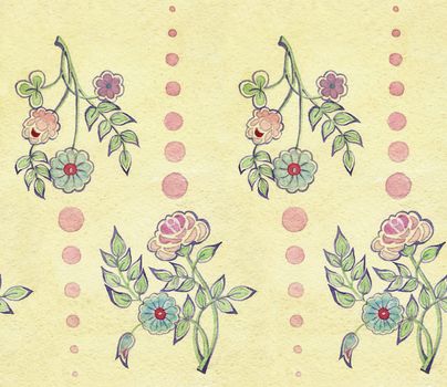 retro floral pattern