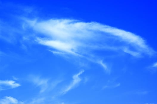 Summer blue sky with white clouds