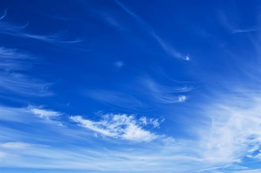 Summer blue sky with white clouds