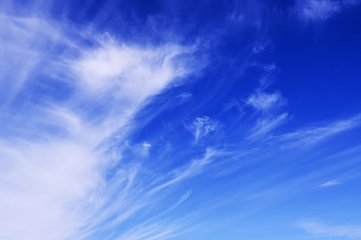 Summer blue sky with white clouds