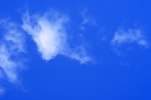 Summer blue sky with white clouds