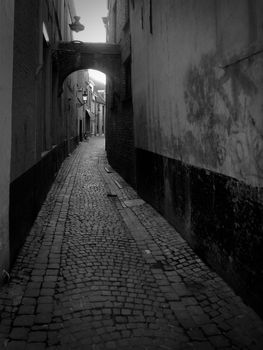 A narrow Dark Alleyway