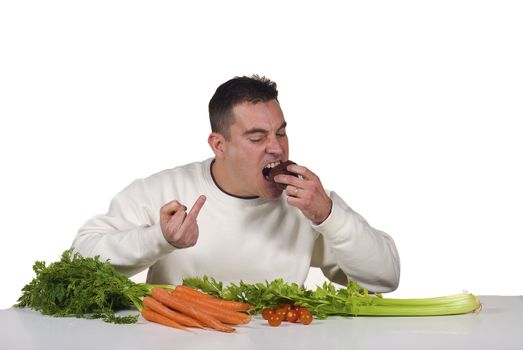 Ending up completely fed up with so many vegetables
