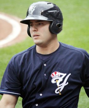 SCRANTON, PA - MAY 24: Scranton Wilkes Barre Yankees batter Jesus Montero swings in the batter's box during a game against the Indianapolis Indians at PNC Field on May 24, 2011 in Scranton, PA.