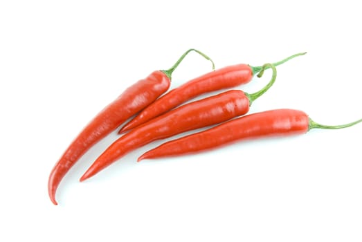 red hot chili pepper isolated on white