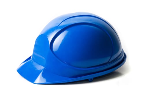 Blue helmet isolated on white background