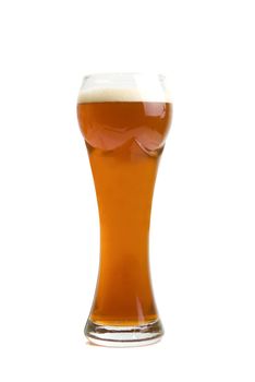 Glass of Brown Beer isolated on a white background

