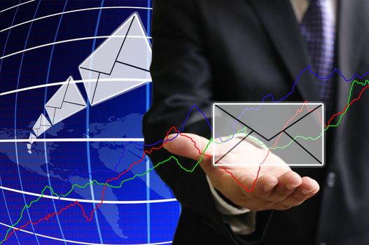 Trader get the news of stock exchange