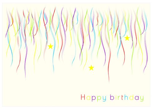 best wishes and congratulations card with colored ribbons