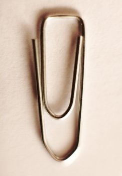 Closeup of paperclip