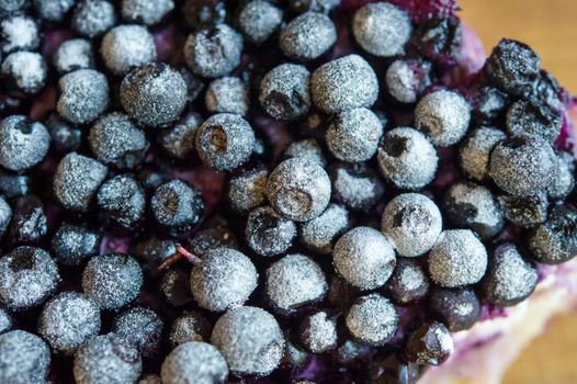 Close-up of Blueberry pie. Shallow DOF.