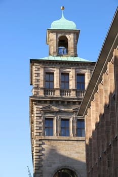 Historic Buildings in Nuremberg, Bavaria, Germany.