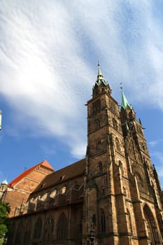 The Cathedral of Saint Lorenz in Nuremberg, Germany.