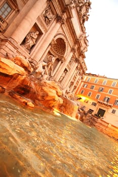 Fountain of Trevi in Rome, Italy, Europe.