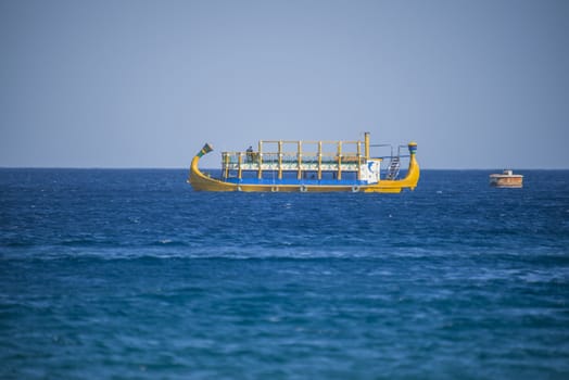 Discovered the boat in Naama Bay, Sharm el Sheik, Egypt a day in April 2013.