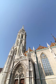 The Matthias Church in the Fisher Bastion in Budapest, Hungary, Europe.