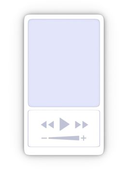 3D rendering of an generic MP3 Player.
