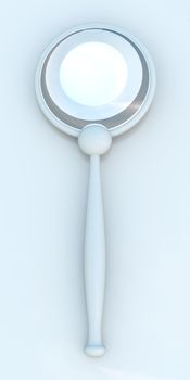 3D rendered magnifying glass.
